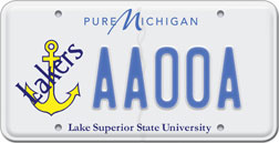 Laker License Plate Example