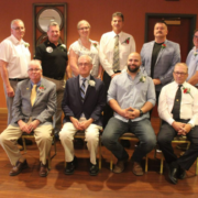 John Pistulka pictured with the 50th class being inducted to the Upper Peninsula Sports Hall of Fame