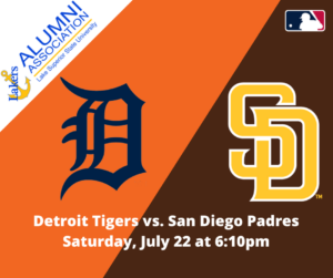 Detroit Tigers vs. San Diego Padres July 22, 6:10pm